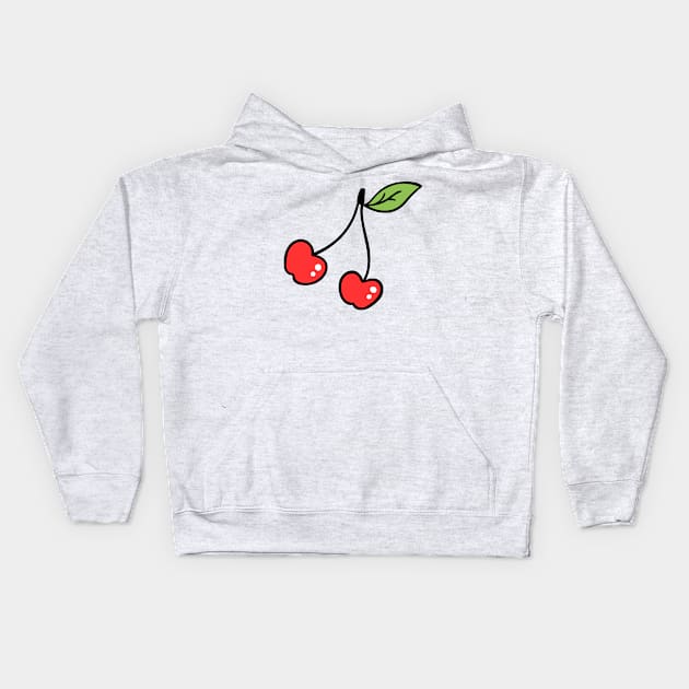 Cherries Kids Hoodie by WordFandom